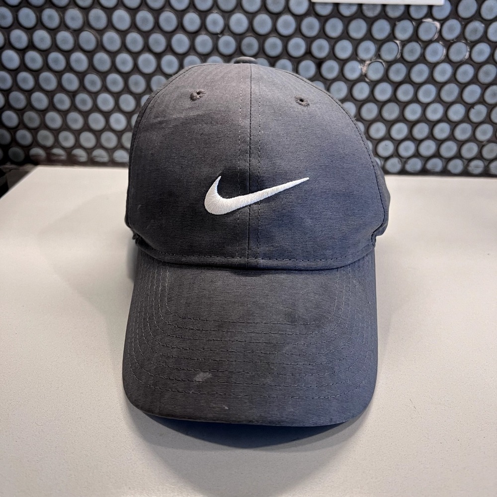 Nike Hat Cap Strap Black White Swoosh Legacy91 Swoosh Athletic Lightweight Mens